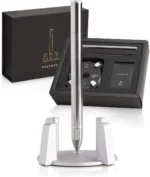 Novium Hoverpen 1.0 - Titanium Luxury Executive Ballpoint Pen - Shining Silver