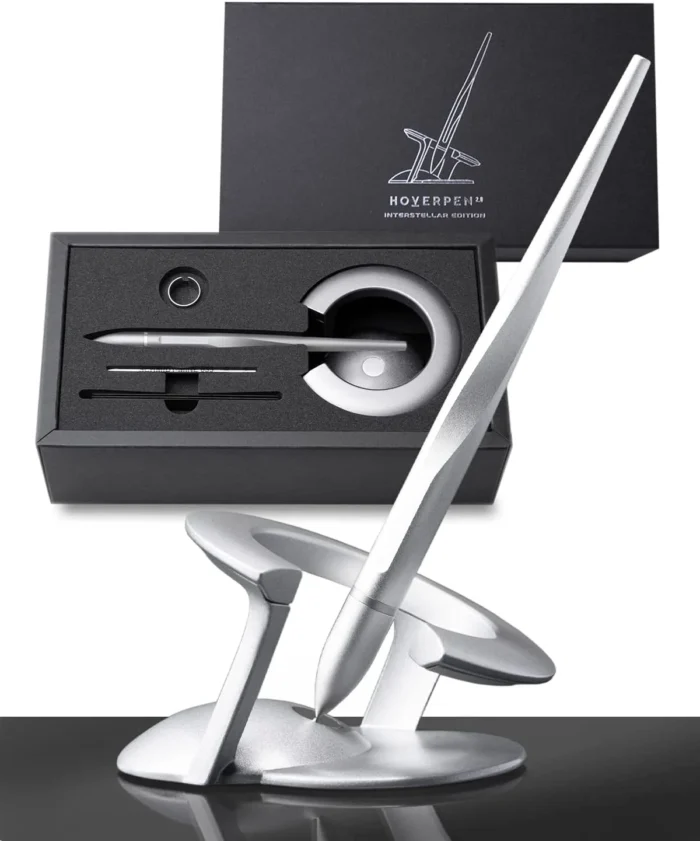 Novium Hoverpen 2.0 - Interstellar Edition Premium Luxury Ballpoint Pen - Starlight Silver