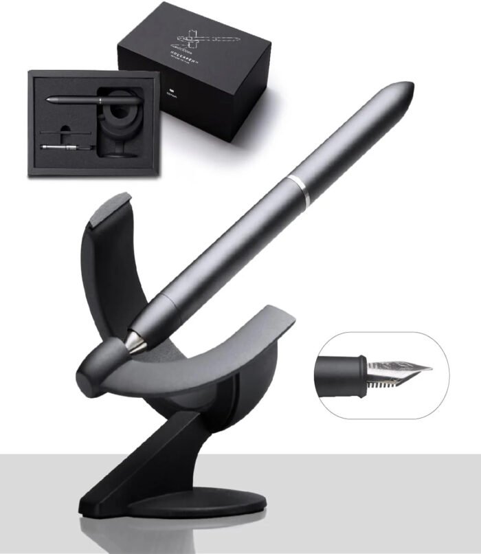 Novium Hoverpen 3.0 - Future Edition Premium Luxury Fountain Pen - Deep Black