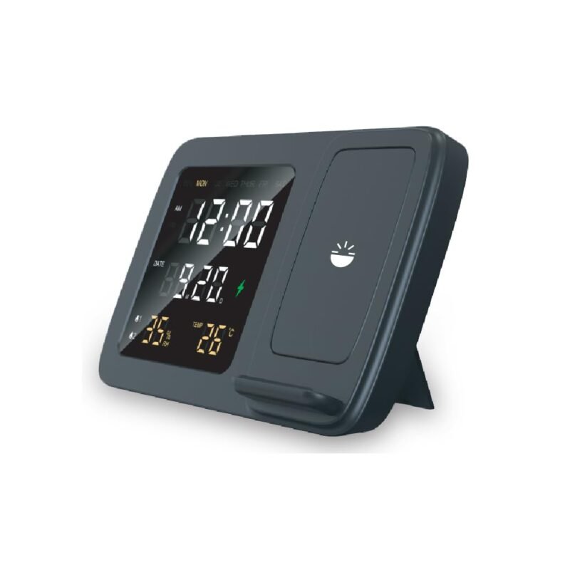 Glow Gadgets Shimmer Customized Wireless Charger with LED Clock