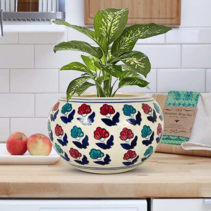 Ballu Big Ceramic Flower Pot – Ideal for Office & Home Decor