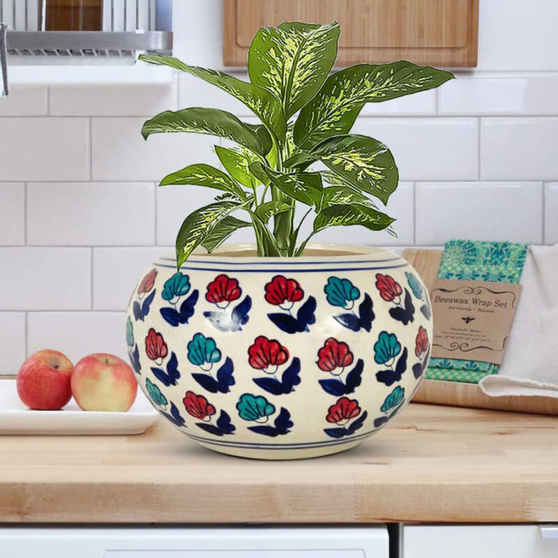 Ballu Big Ceramic Flower Pot – Ideal for Office & Home Decor