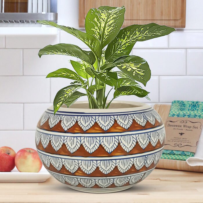 Ballu Big Ceramic Flower Pot – Ideal for Office & Home Decor