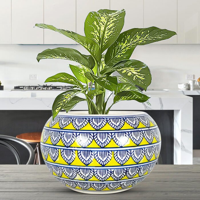 Ballu Big Ceramic Flower Pot – Ideal for Office & Home Decor