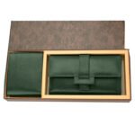 NDM Green 2-in-1 Genuine Leather Wallet Gift Set
