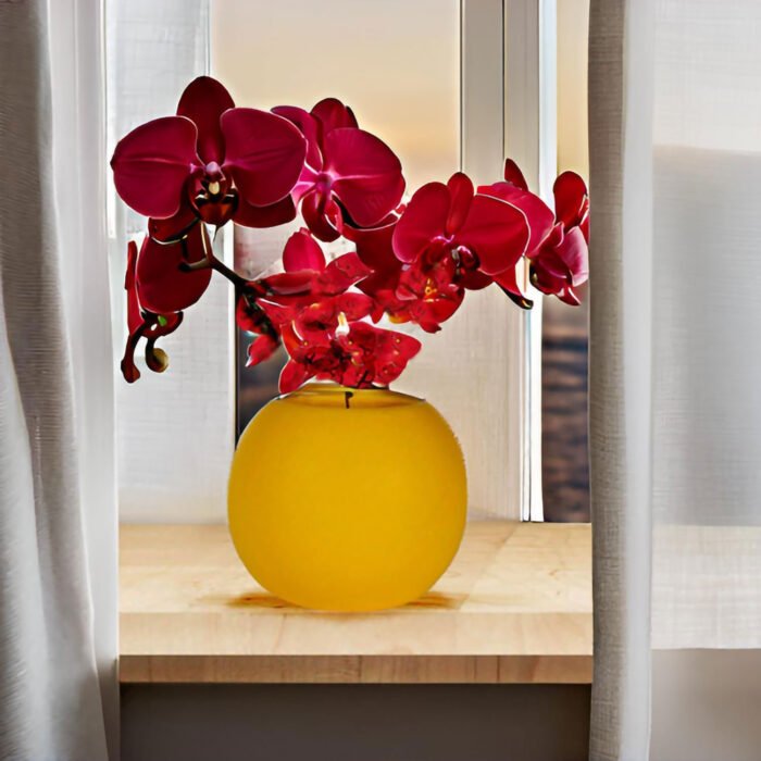 Peblo Small Saffron Ceramic Flower Pot