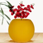 Peblo Small Saffron Ceramic Flower Pot