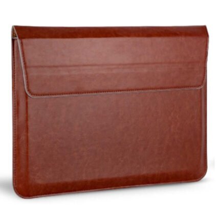 Tan Vegan Leather Laptop Sleeve