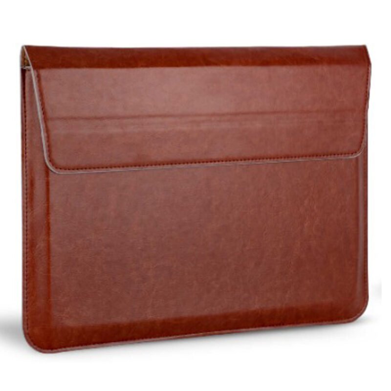 Tan Vegan Leather Laptop Sleeve