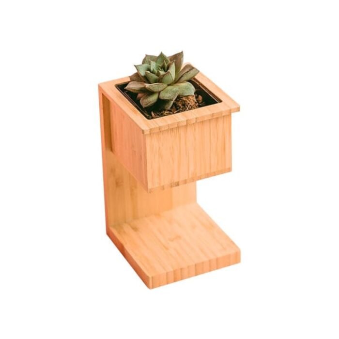 Wangari Alder 15W Wireless Bamboo Charger + Eco Planter | Includes Basil Seeds & Organic Soil
