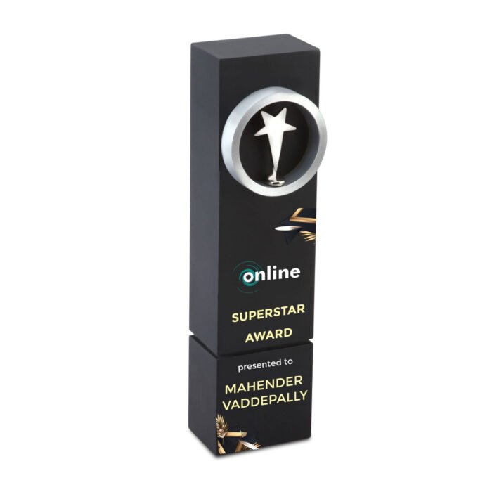 Wooden Aluminium Star Trophy